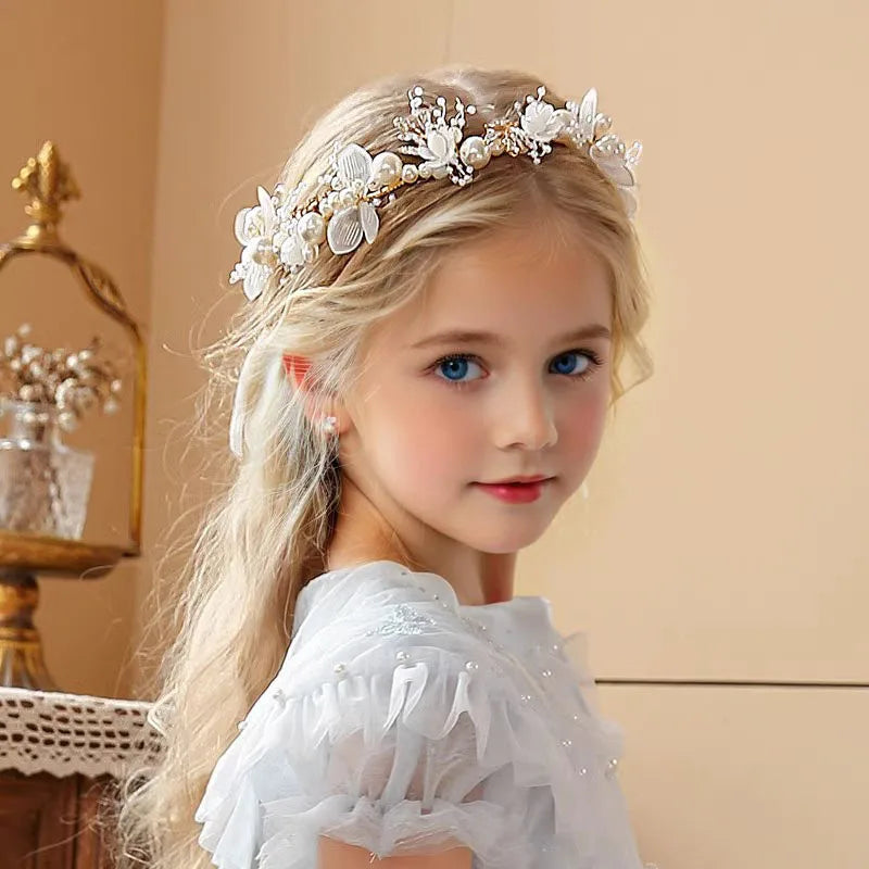 Saashi Kids Flower Crown Wreath Hair Flowergirl Headpiece Tiaras Circlet Girls Wreaths.