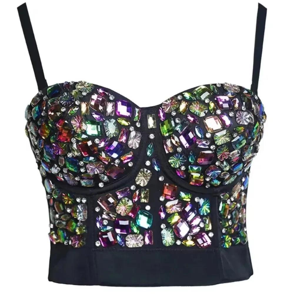 Saashi Women’s Sexy Crop Tops – Luxury Corset Tank Tops with Push Up Bralette