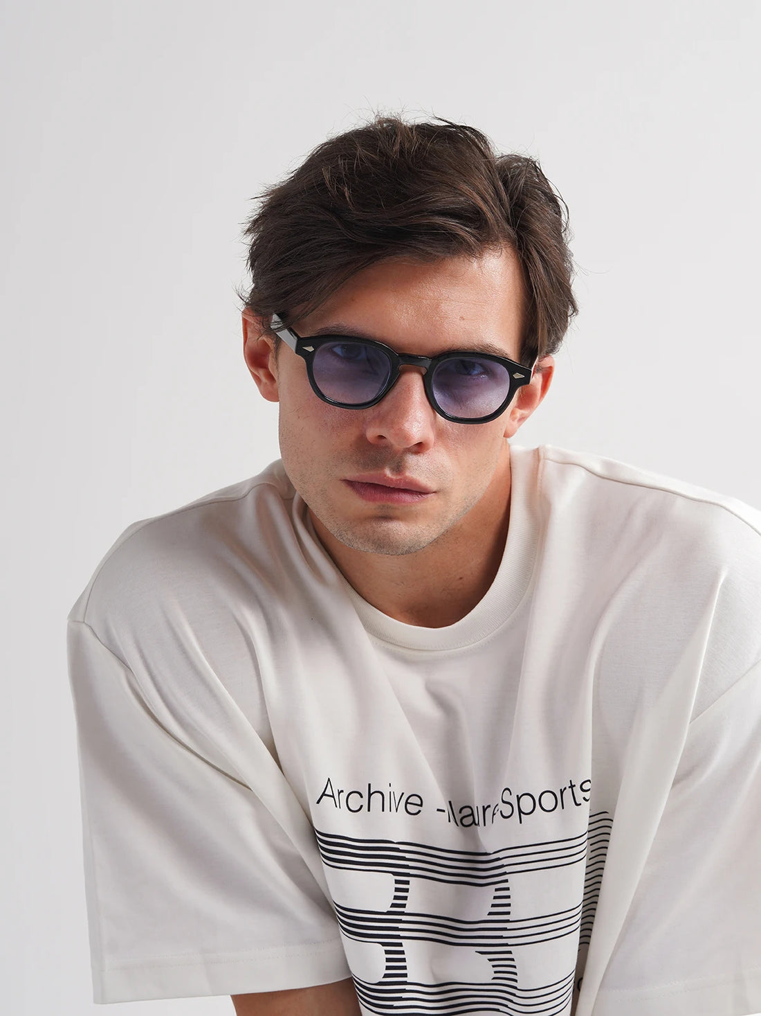Saashi Ruiao 2026 Retro Round Men Women Sunglasses Designer Famous Brand Luxury.