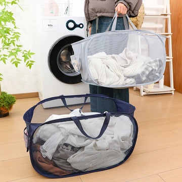 Saashi Foldable Laundry Basket – Space Saving Storage Hamper