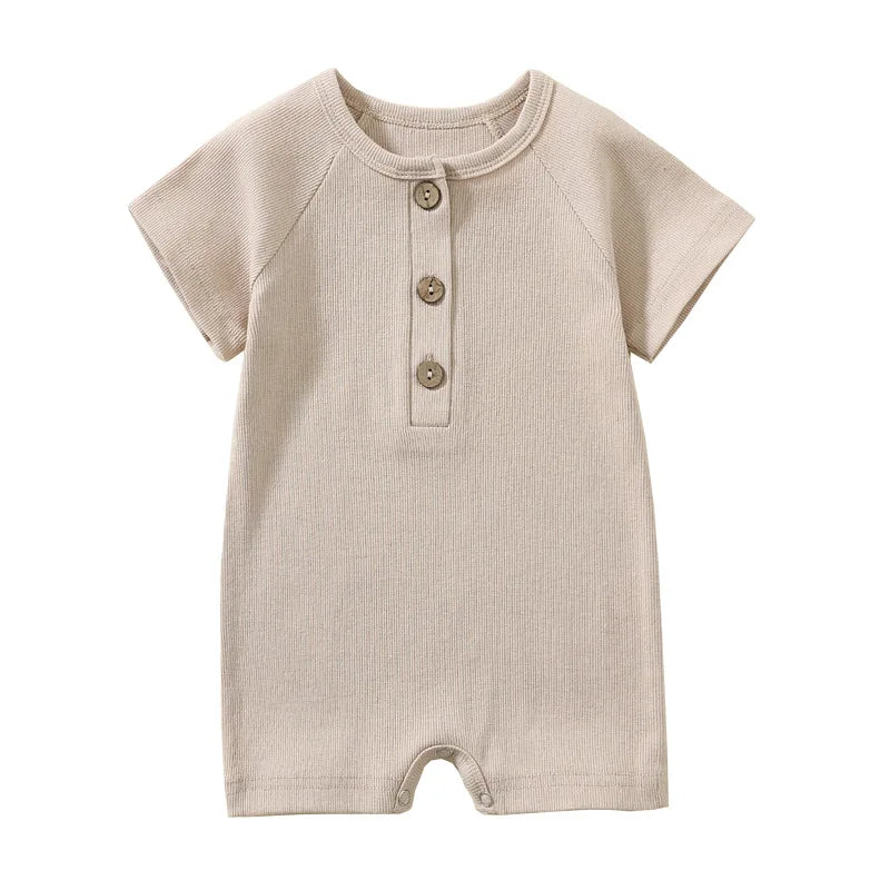 Saashi Ribbed Short Sleeve Baby Boy Romper Jumpsuit