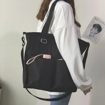 Saashi Waterproof Oxford Large Capacity Handbag Casual Tote Shoulder Bag Crossbody for Women