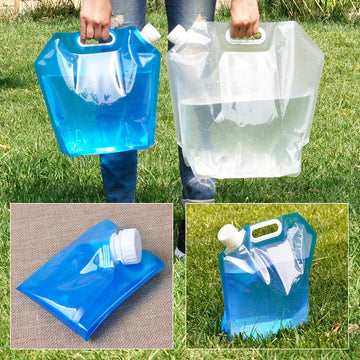 Saashi Portable Folding Water Storage Bag for Camping & Hiking