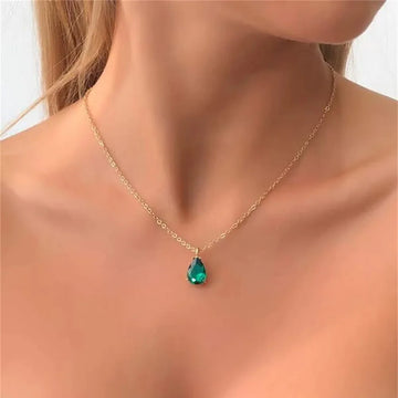 Saashi Crystal Drop Choker Necklace