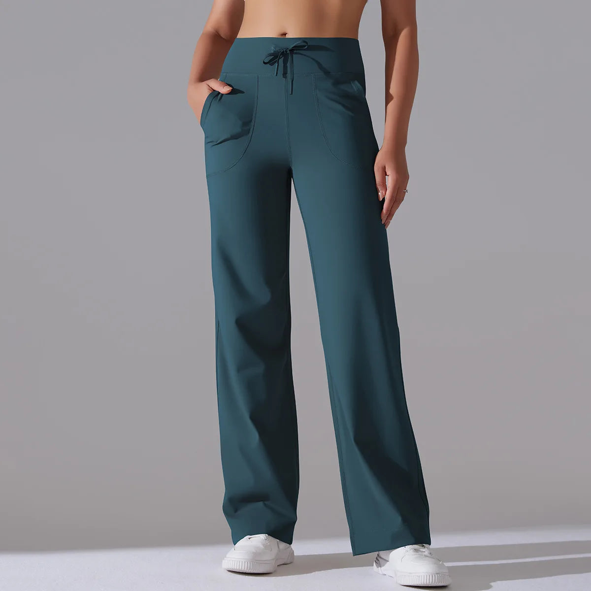 Saashi Women's Straight-Leg Sweatpants: Loose-Fit Tracksuit Pants for Running and Gym
