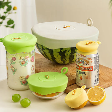 Saashi Adjustable Elastic Silicone Caps Fresh-keeping Sealing Cover Fruit Vegetables Food Bowl.
