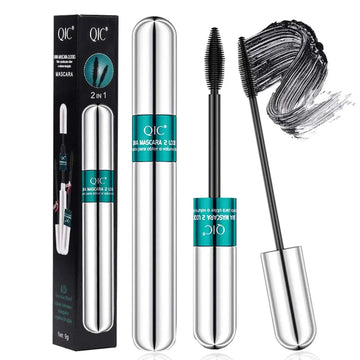 Saashi QIC 4D Silk Fiber Lash Mascara 2 in 1 Thrive Waterproof Lengthening.