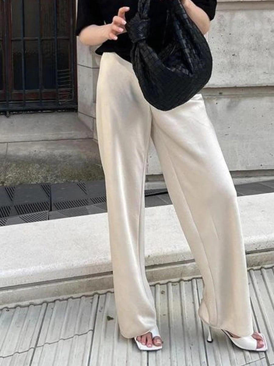 Saashi Satin Wide Leg Pants
