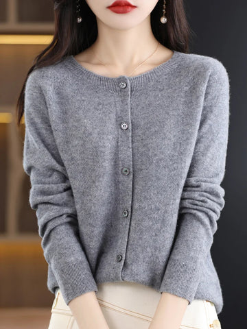 Saashi Merino Wool Knitted Cardigan