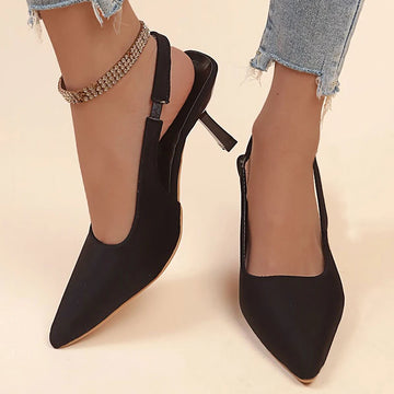 Saashi New Autumn Women's Pointed Toe High Heels Fashion Shallow Pumps Sandals Shoes