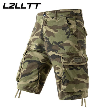 Saashi New Summer Men Cargo Camouflage Shorts Mens Cotton Beach Multi Pocket.