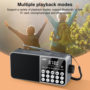 Saashi Broadcasting Player Radio LED Digital Display Digital FM Support TF Card.