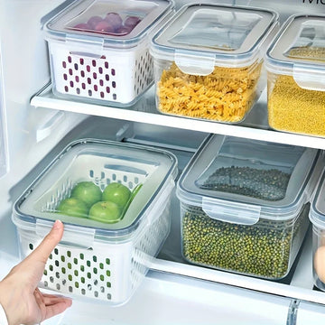 Saashi Kitchen Cover Refrigerator Frozen Fresh Food Sealed Fresh-keeping Box Storage.