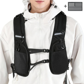 Saashi Labor Day Reflective Multi-Pocket Safety Vest – Lightweight High-Visibility Gear