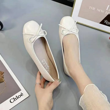 Saashi 2025 Spring Summer Evening Breeze Flats Gentle Bow-Knot Design Commuter Versatile Single Shoes
