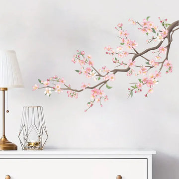 Saashi Watercolor Bird Blossom Wall Stickers (Decorative)