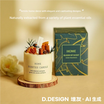 Saashi Dried Flower Scented Smokeless Aromatherapy Candles for Home Decoration
