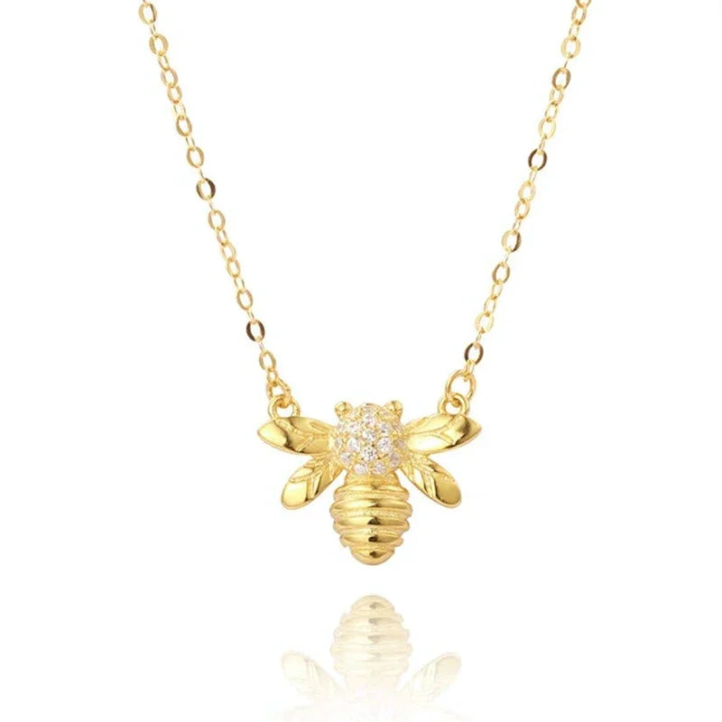 Saashi Gold Honey Bee Necklace