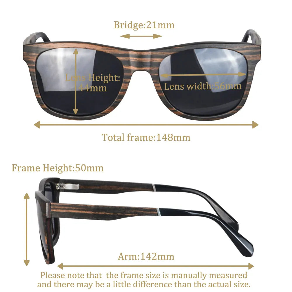 Saashi SHINU Wood Frame Sunglasses
