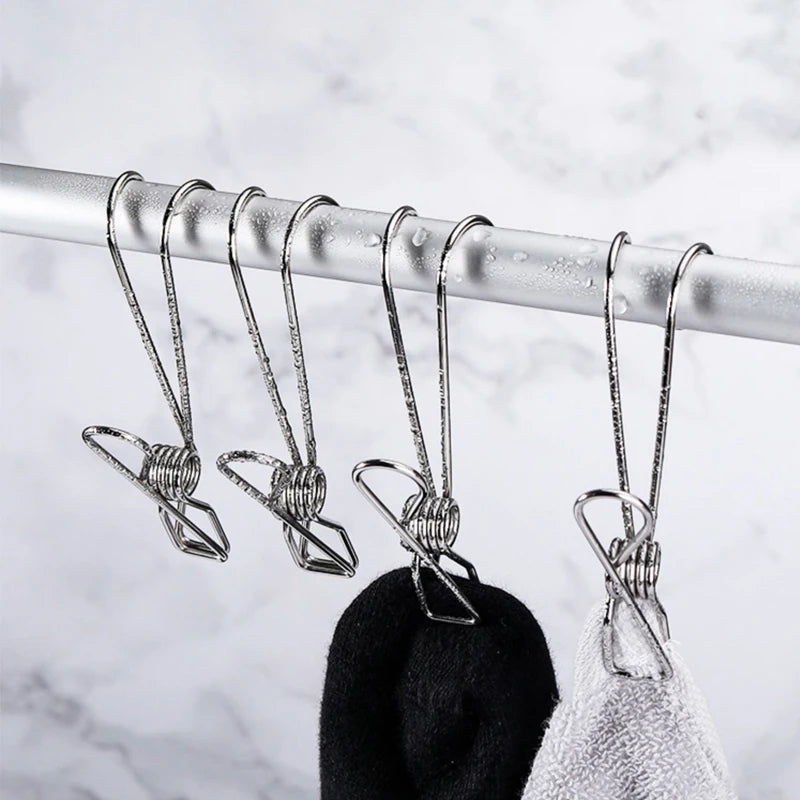 Saashi Stainless Steel Multi-Purpose Clips with Hooks