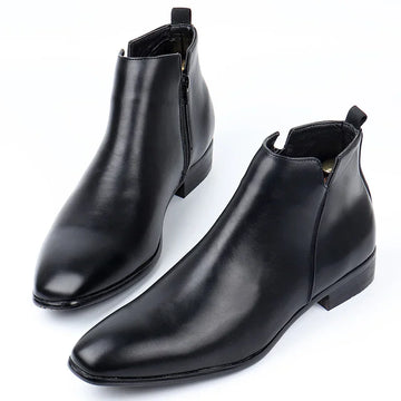 Saashi 2026 Men Classic Retro Chelsea Boots British Fashion Leather Ankle Casual.