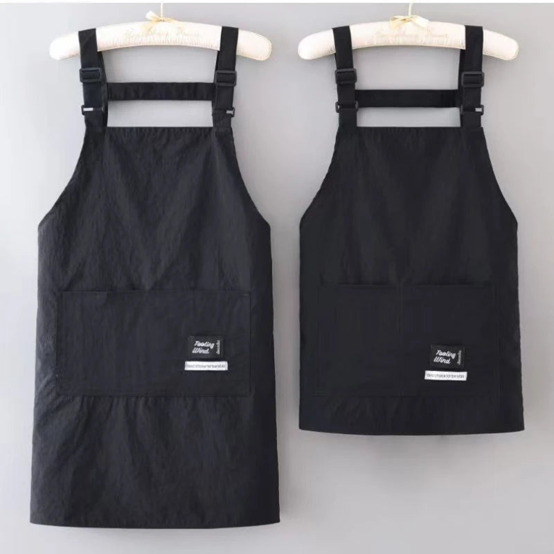 Saashi Labor Day Waterproof Work Apron – Stylish Sleeveless Café, Nail Art & Catering Apron