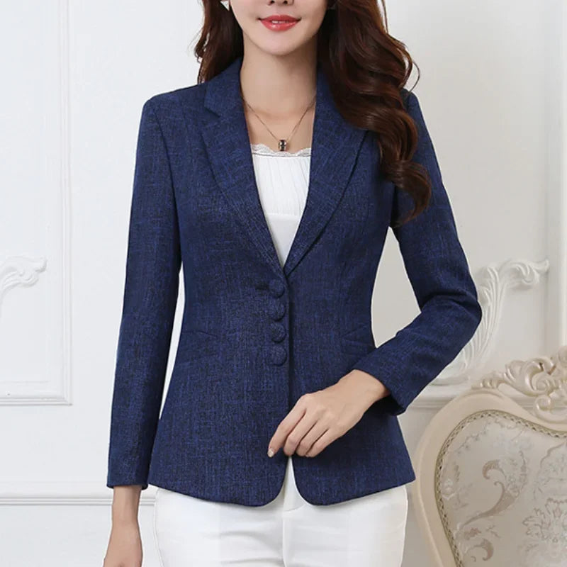 Saashi Women's Slim Single Breasted Office Lady Business Formal Work Suit Blazer.