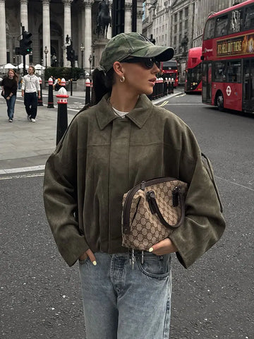 Saashi Vintage Suede Zip Jacket
