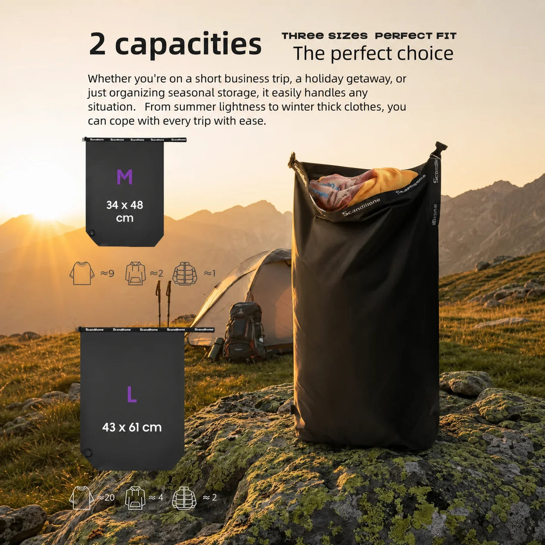 Saashi Labor Day Outdoor Camping Compression Bag – Waterproof Space-Saving Storage Organizer for Sleeping Bags & Hiking Gear