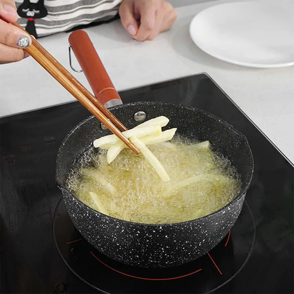 Saashi Mini Non-Stick Saucepan with Wooden Handle