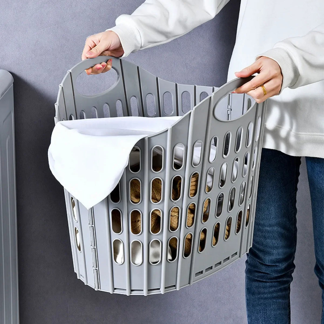 Saashi Foldable Laundry Hamper Organizer