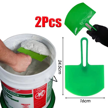 Saashi Labor Day Curved Bucket Scoop Scraper – Drywall Finishing, Paint & Plaster Putty Tool