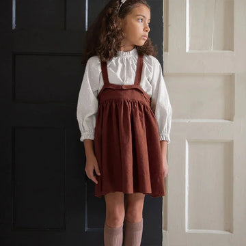 Saashi Girls Cotton Linen Strappy Japanese-Style Dress