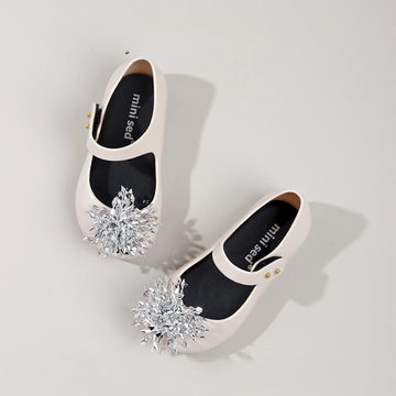 Saashi Cross-Border Children's PVC Soft-Sole Princess Shoes