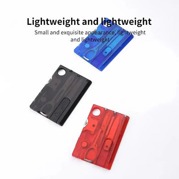 Saashi Knife Card – Swiss Army Knife Card Tool – Multi-purpose EDC Lamp & Beauty Kit