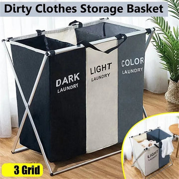 Saashi Multi-Compartment Laundry Basket (1–3 Grids)