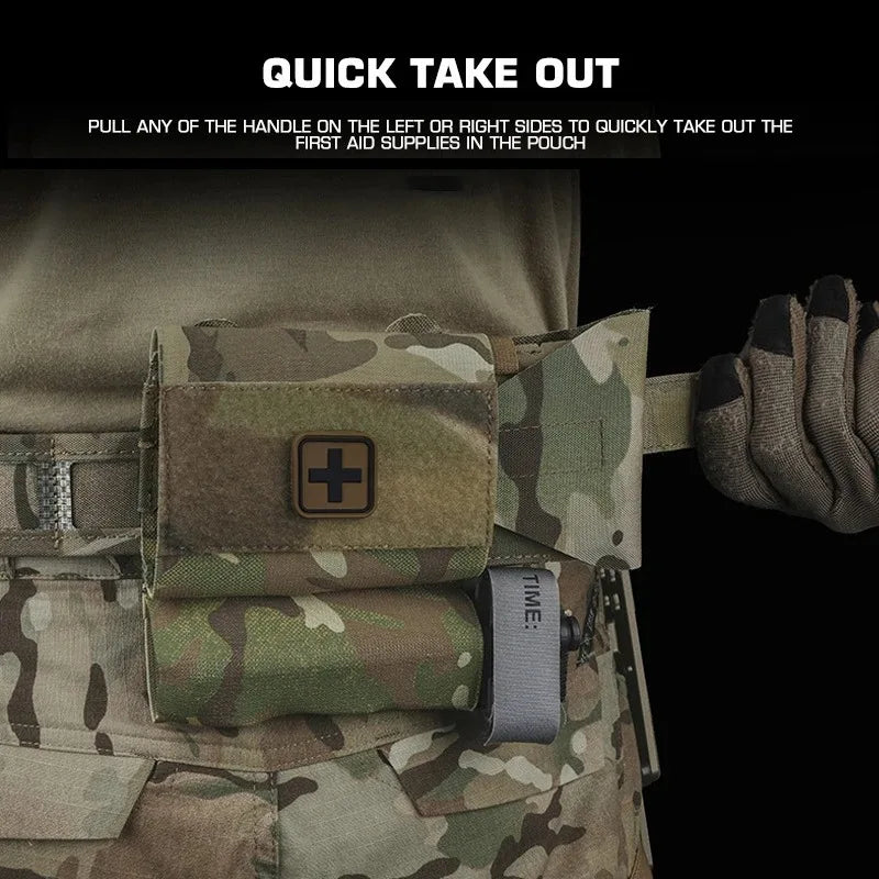 Saashi Tactical MOLLE IFAK Rapid Deployment First Aid Pouch