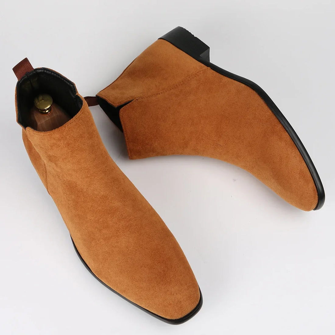 Saashi 2026 Men Classic Retro Chelsea Boots British Fashion Leather Ankle Casual.