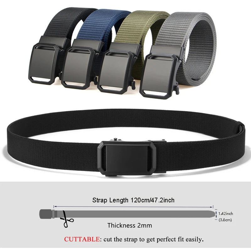 Saashi Tactical Canvas Auto Buckle Belt