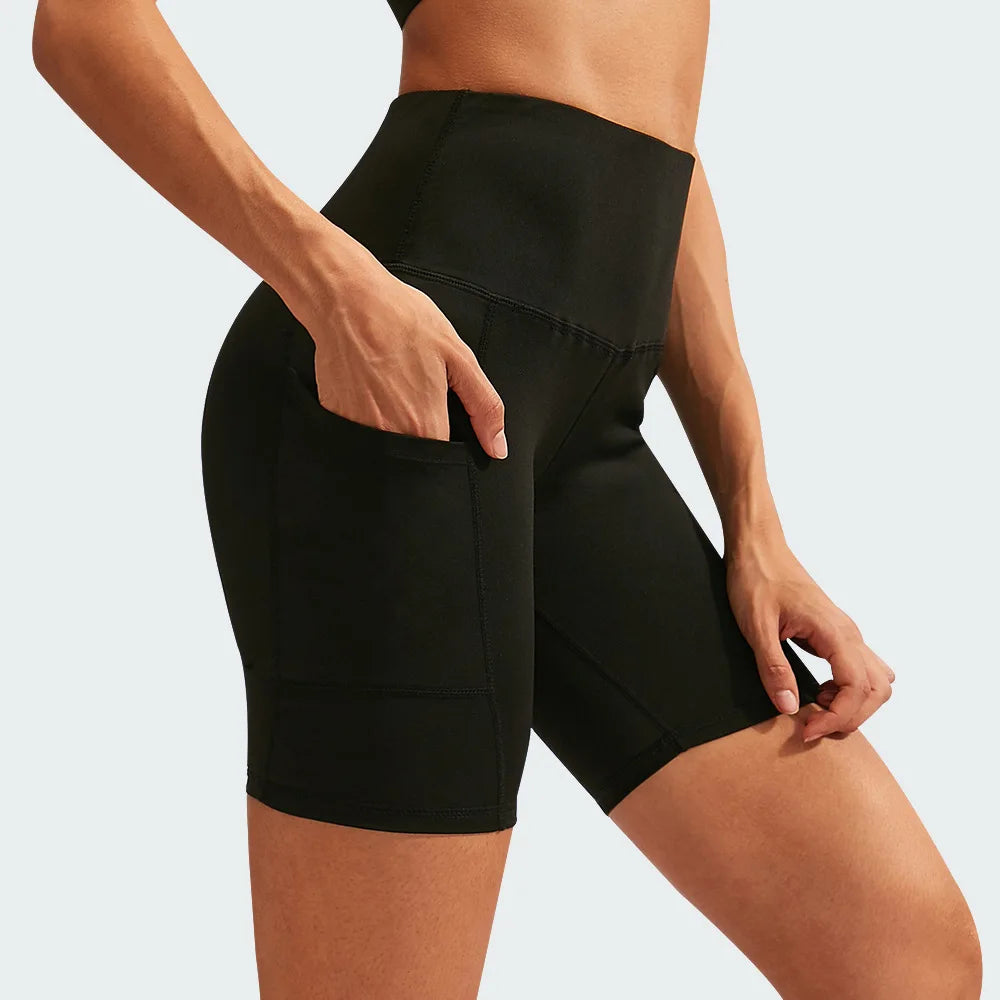 Saashi Women’s High-Waist Yoga Shorts – Lift & Sculpt Butt, Perfect for Gym, Running & Cycling