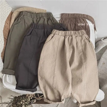 Saashi Kids’ Casual Loose Wide-Leg Harem Pants