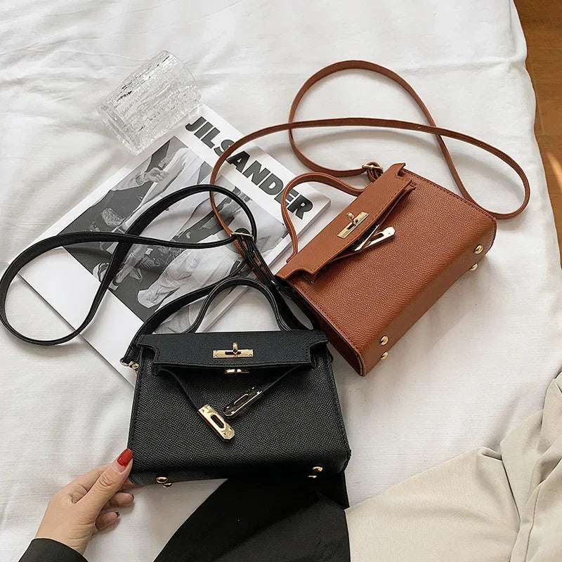 Saashi Women's New Style Lock Closure Fashionable Trendy Embossed Crossbody Shoulder Bag.