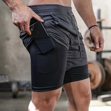 Saashi Camo 2-in-1 Running Shorts