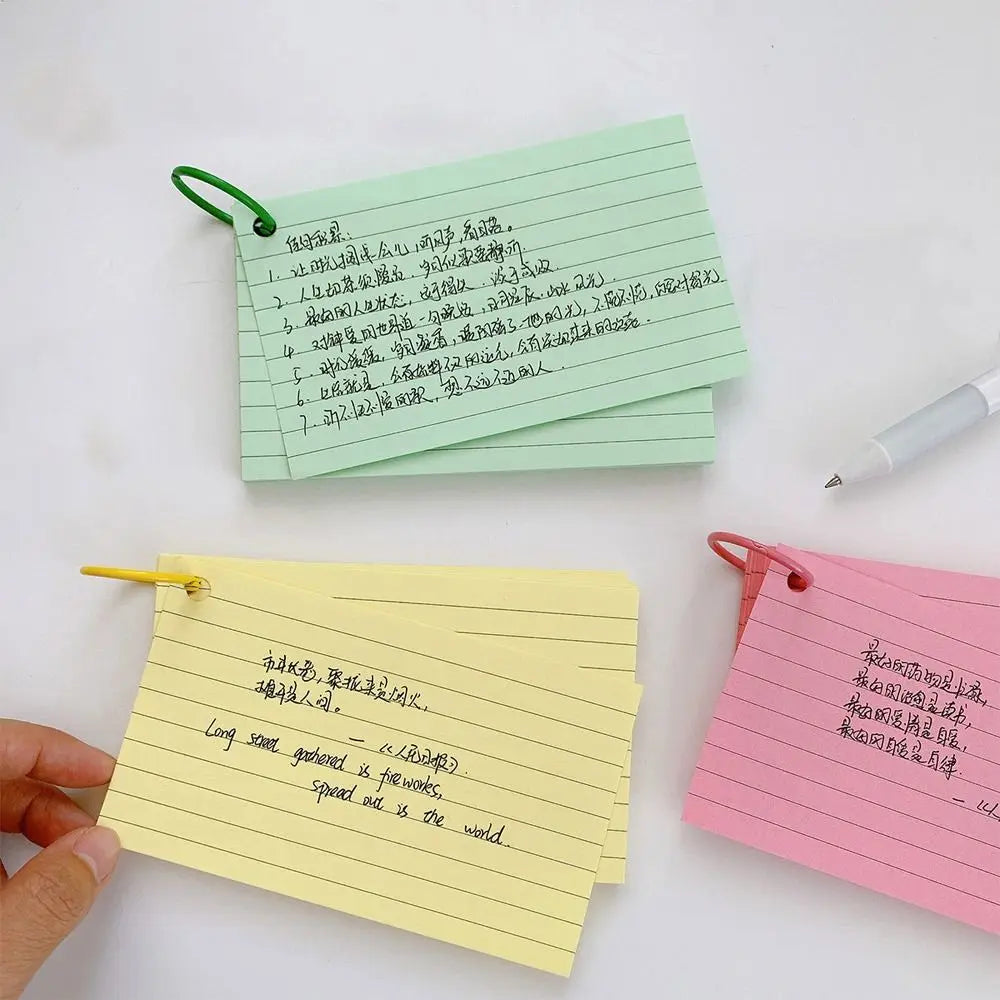 Saashi Back to School Essential Study Kit Premium Double-Sided Flash Cards Protective Cove