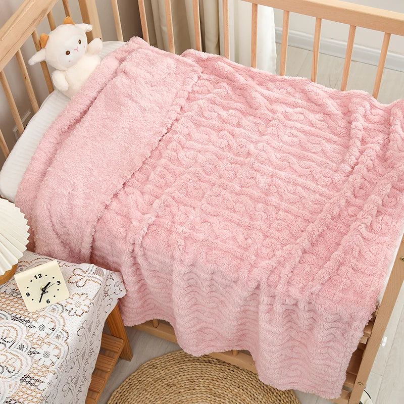 Saashi Coral Fleece Baby Blanket for Infants and Children