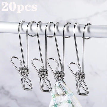 Saashi Stainless Steel Multi-Purpose Clips with Hooks