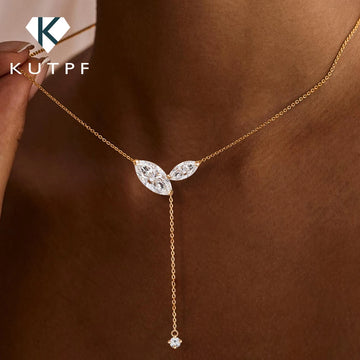 Saashi Moissanite Tassel Pendant Necklace