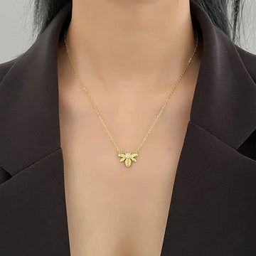 Saashi Gold Honey Bee Necklace