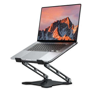 Saashi Labor Day Adjustable Aluminum Laptop & Tablet Stand – Portable Foldable Cooling Riser for Up to 17-Inch Devices