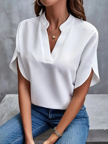 Saashi Casual V-Neck Half Sleeve Top